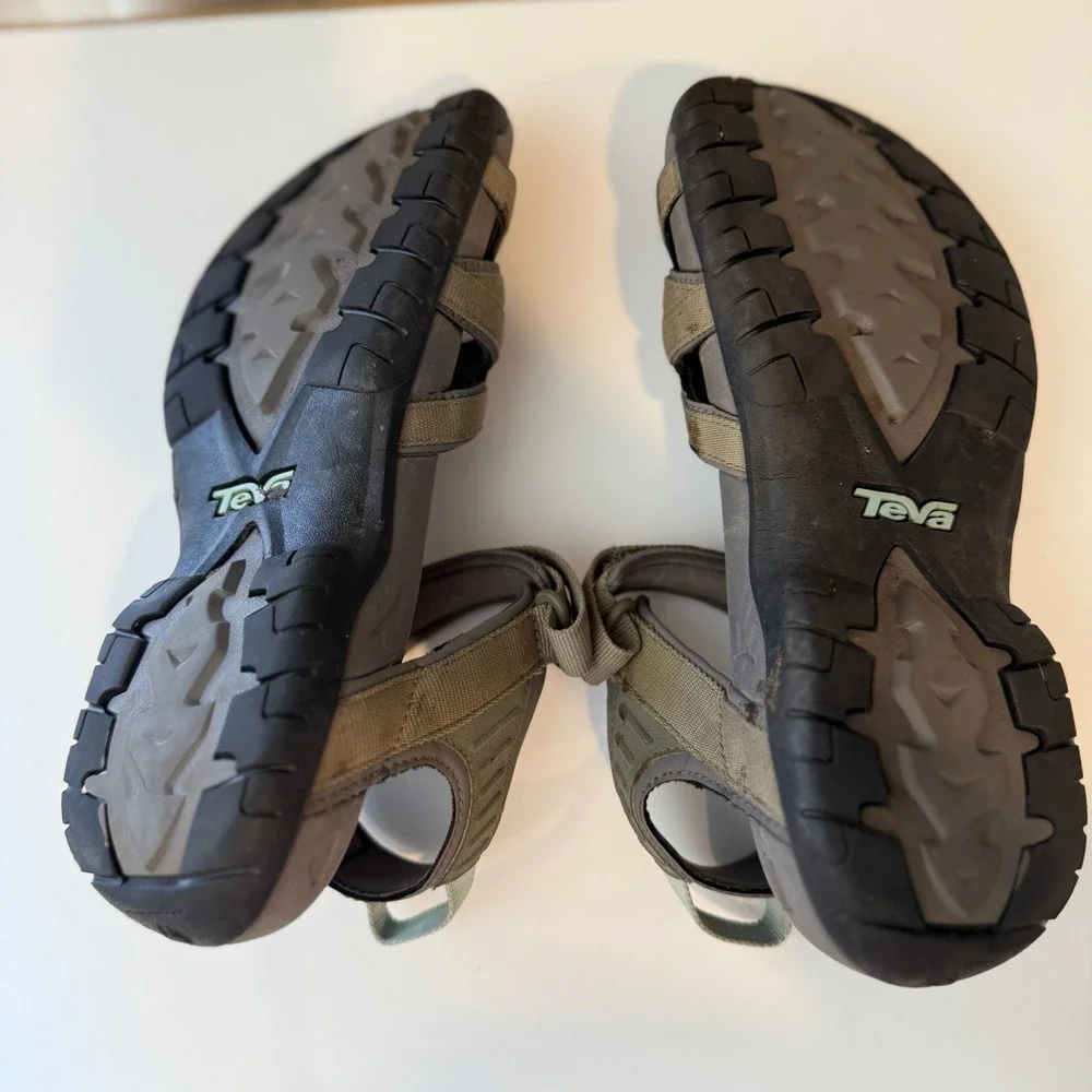 Teva Tirra Womens Olive Green Multi Strap Hiking Water Sandals Shoes